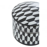 Marlo Geometric Print Ceramic Trinket Box
