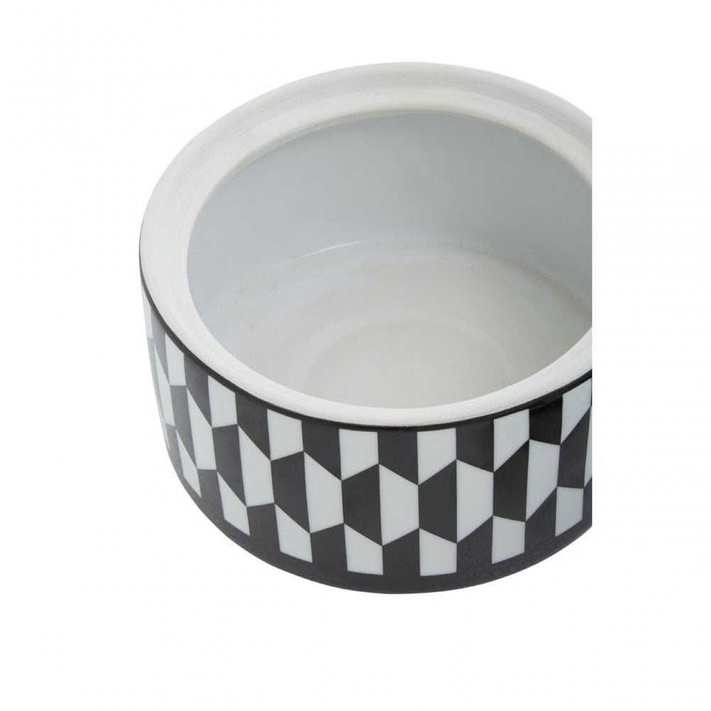 Marlo Geometric Print Ceramic Trinket Box
