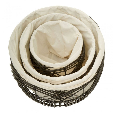 Arles Set Of 3 Rattan Baskets