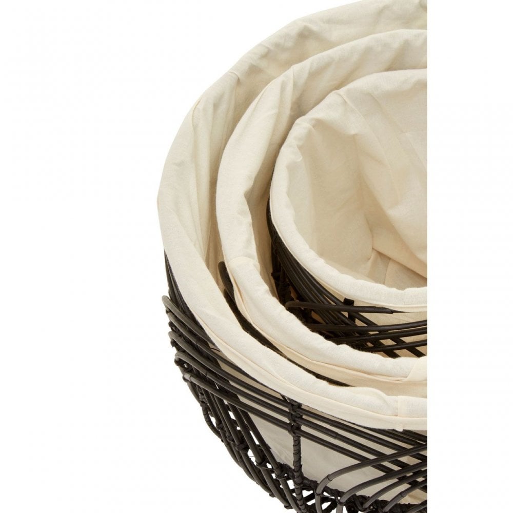 Arles Set Of 3 Rattan Baskets