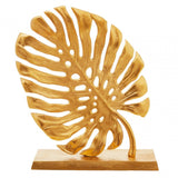 Prato Gold Finish Leaf Sculpture
