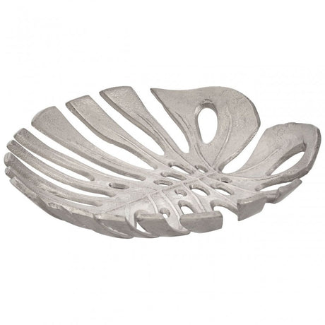 Prato Large Silver Finish Leaf Tray