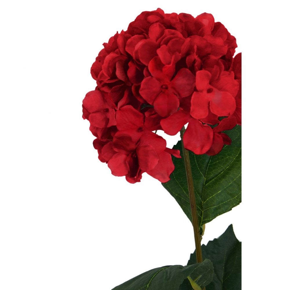 Fiori Hydrangea Stem Red Flower - 74Cm