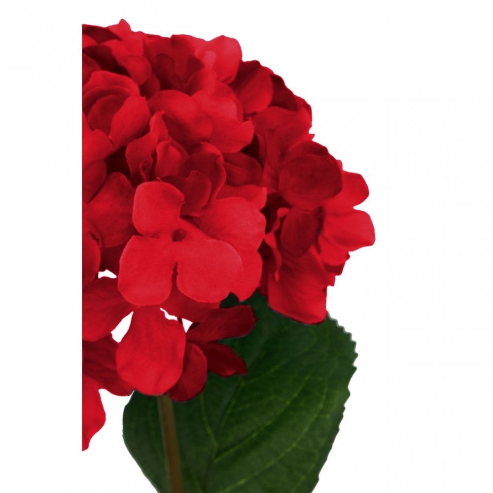 Fiori Hydrangea Stem Red Flower - 74Cm