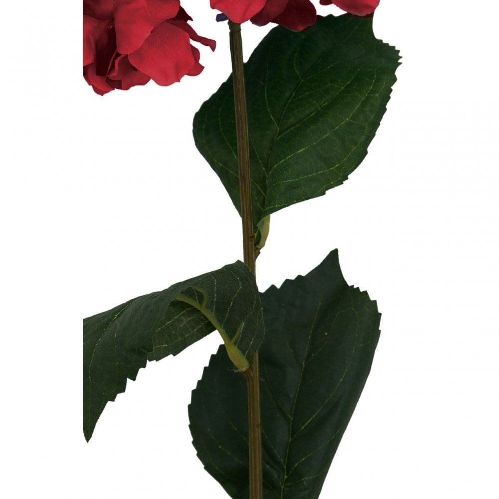 Fiori Hydrangea Stem Red Flower - 74Cm