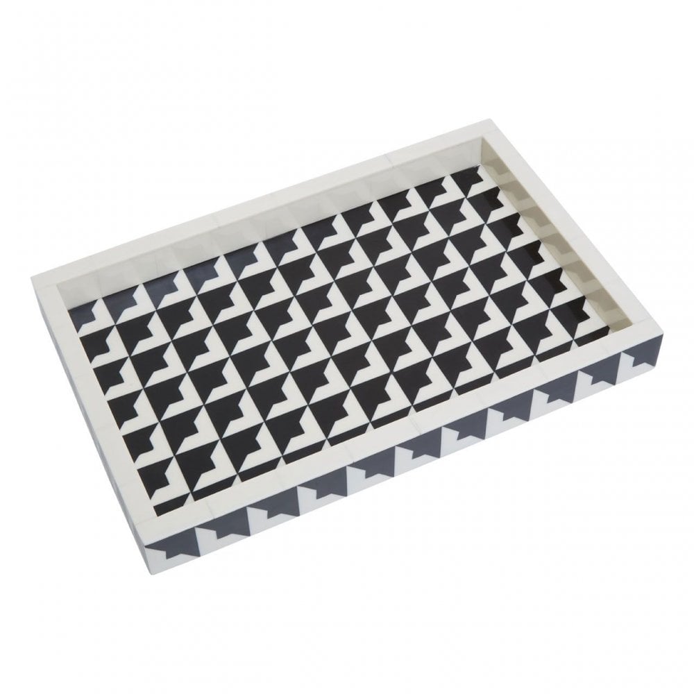 Davino Black And White Tray