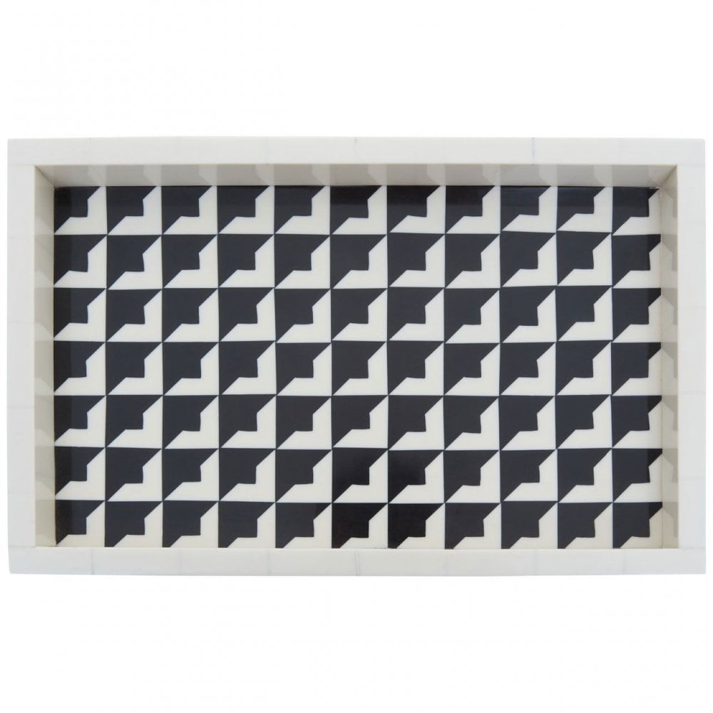 Davino Black And White Tray