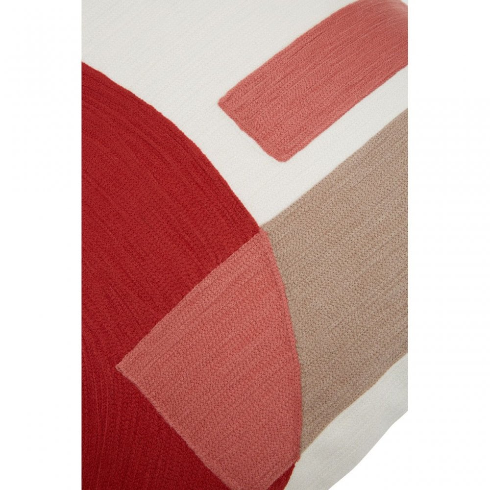 Bozie Ozella Red And White Tonal Cushion