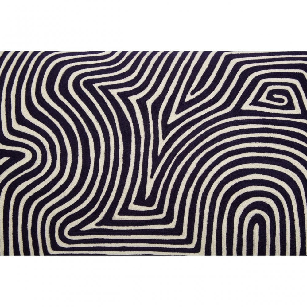 Bosie Ozella Navy And White Rectangular Cushion