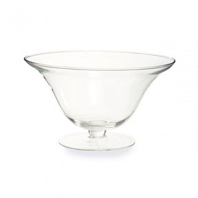 Ambra Clear Glass Fluted Bowl