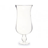 Ambra Clear Glass Fluted Vase