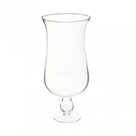 Ambra Clear Glass Fluted Vase