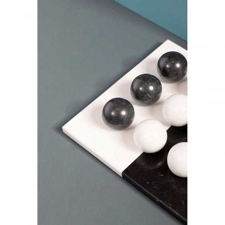 Flos Black And White Tic Tac Toe Marble Game