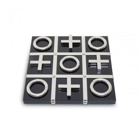 Flos Black And Silver Tic Tac Toe Game