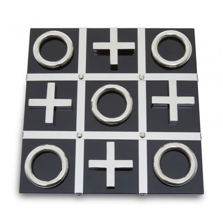 Flos Black And Silver Tic Tac Toe Game