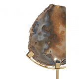 Bowerbird Black & Gold Agate Sculpture