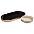 Elva Black and Gold & Cream and Gold Trays
