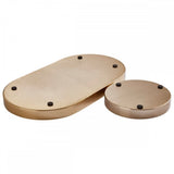 Elva Set Of 2 Navy  & Gold Trays