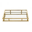 Cruzar Rectangular Gold Finish Tray