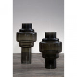 Cayden Small Black Smoked Glass Vase
