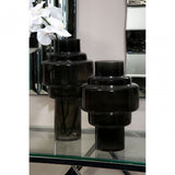 Cayden Small Black Smoked Glass Vase