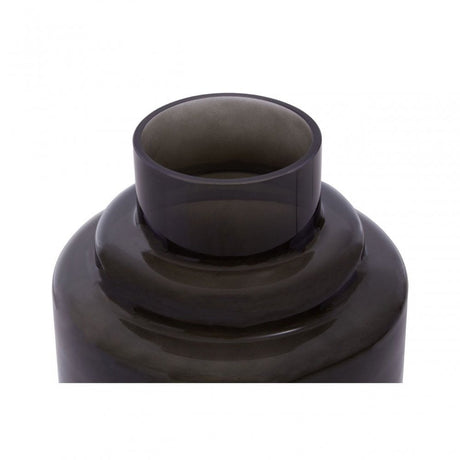 Cayden Small Black Smoked Glass Vase