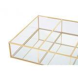 3 Compartments Clear Glass Makeup Organiser
