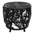 Mataram Black Rattan Stool