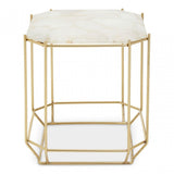 Jaipur White Quartz Side Table