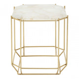 Jaipur White Quartz Side Table