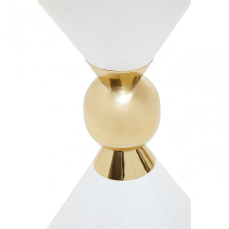 Jaipur White And Gold Finish Side Table