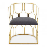 Azalea Black And Gold Finish Chair