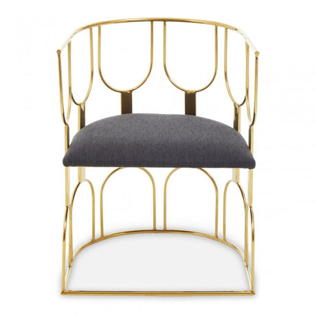 Azalea Black And Gold Finish Chair