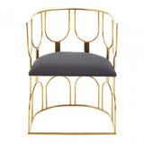 Azalea Black And Gold Finish Chair