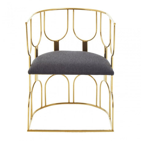 Azalea Black And Gold Finish Chair
