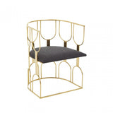 Azalea Black And Gold Finish Chair