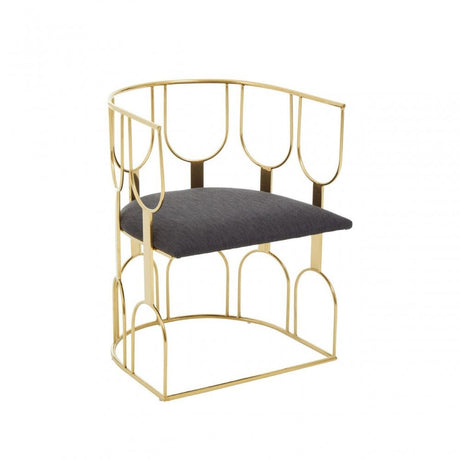 Azalea Black And Gold Finish Chair