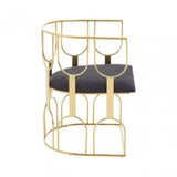 Azalea Black And Gold Finish Chair