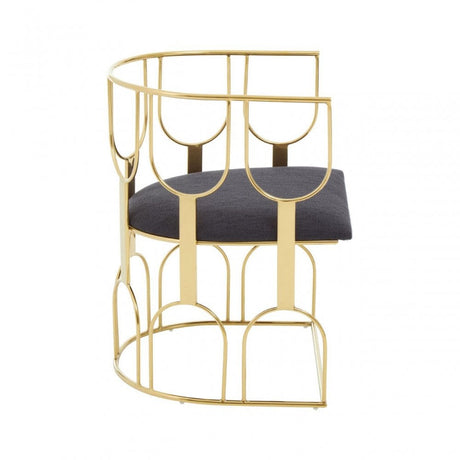 Azalea Black And Gold Finish Chair