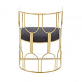 Azalea Black And Gold Finish Chair
