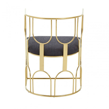 Azalea Black And Gold Finish Chair