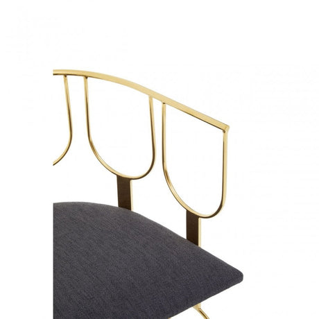 Azalea Black And Gold Finish Chair