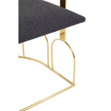 Azalea Black And Gold Finish Chair