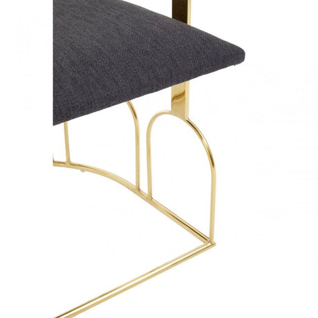 Azalea Black And Gold Finish Chair