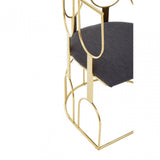 Azalea Black And Gold Finish Chair