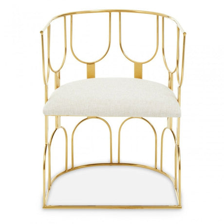 Azalea Natural And Gold Finish Chair