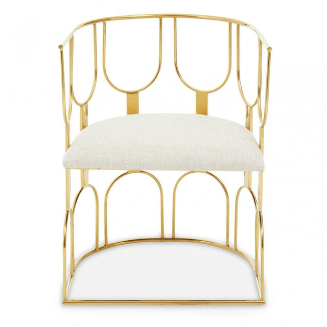 Azalea Natural And Gold Finish Chair