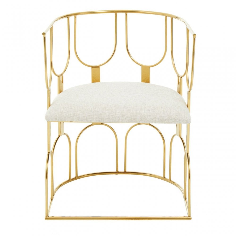 Azalea Natural And Gold Finish Chair