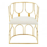 Azalea Natural And Gold Finish Chair
