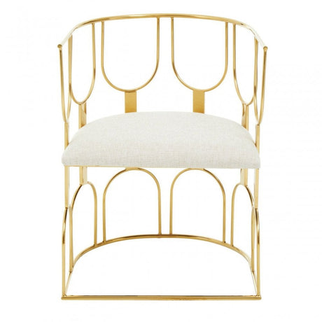 Azalea Natural And Gold Finish Chair